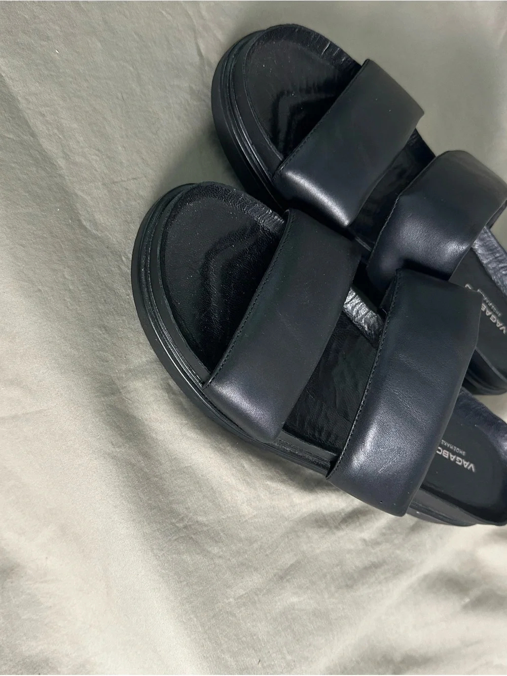 Vagabond Women’s Black Leather Slide Sandals EU 40 New Without Box